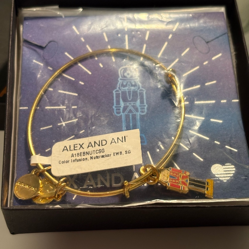 Alex and Ani Gold Nutcracker Bracelet